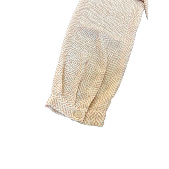 Rose & Olive Tunic‎ Top Women’s S Peach V-Neck Long Sleeve Popover Blouse Career - Picture 7 of 7